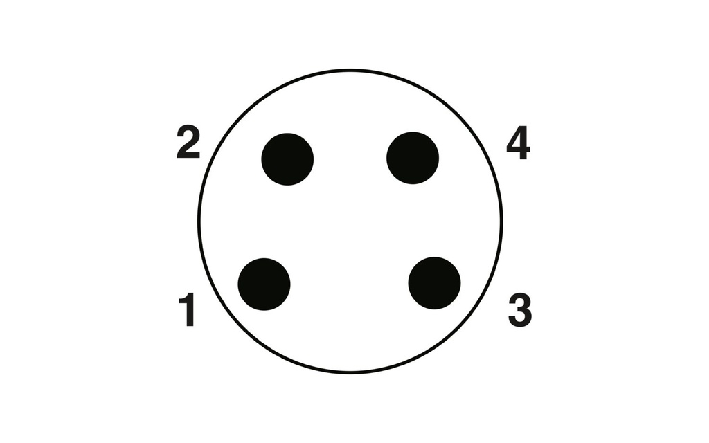 Stecker - Sensorkabel, 4pol., Buchse gerade M8 4pol., 5m