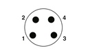 Stecker - Sensorkabel, 4pol., Buchse gerade M8 4pol., 5m